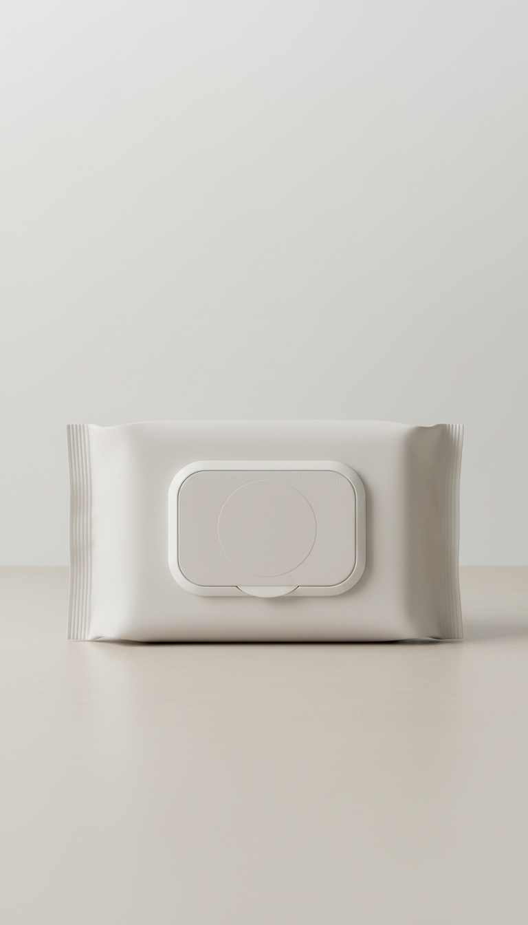 Hypoallergenic Wipes in Muted Packaging